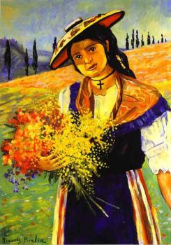 Francis Picabia : Young Girl with Flowers